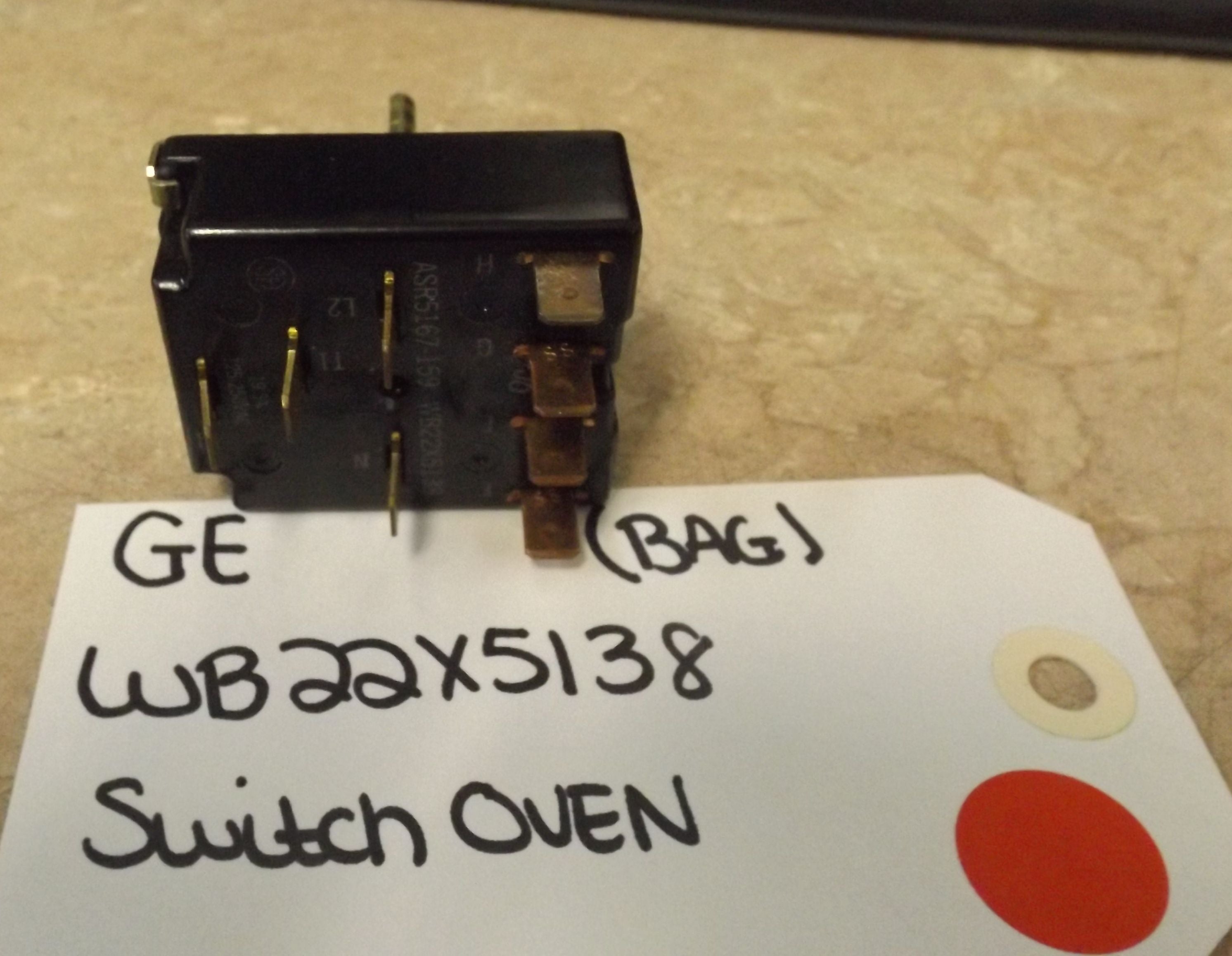 GE STOVE WB22X5138 SWITCH OVEN (NEW) GE STOVE WB22X5138 SWITCH OVEN (NEW)